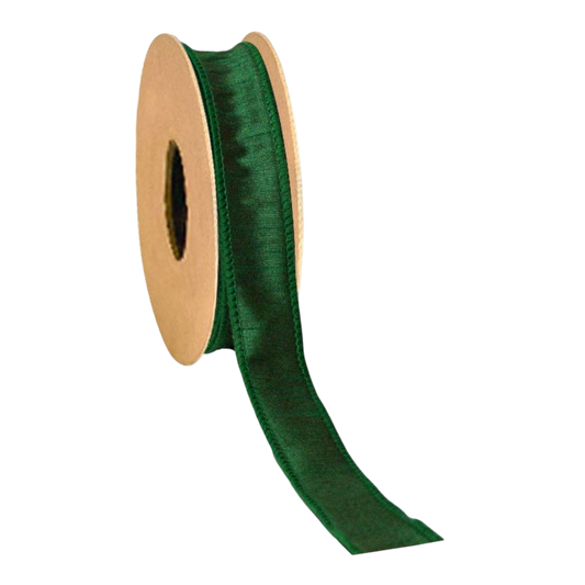 1" Wired Dupioni Ribbon - The Sandy Santa