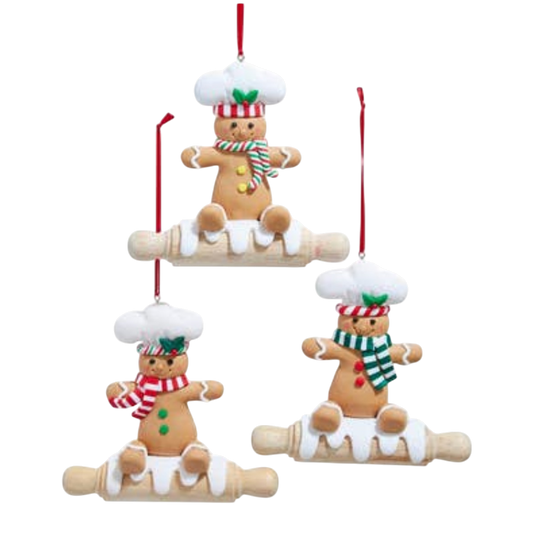 Gingerbread Chef Ornaments - The Sandy Santa