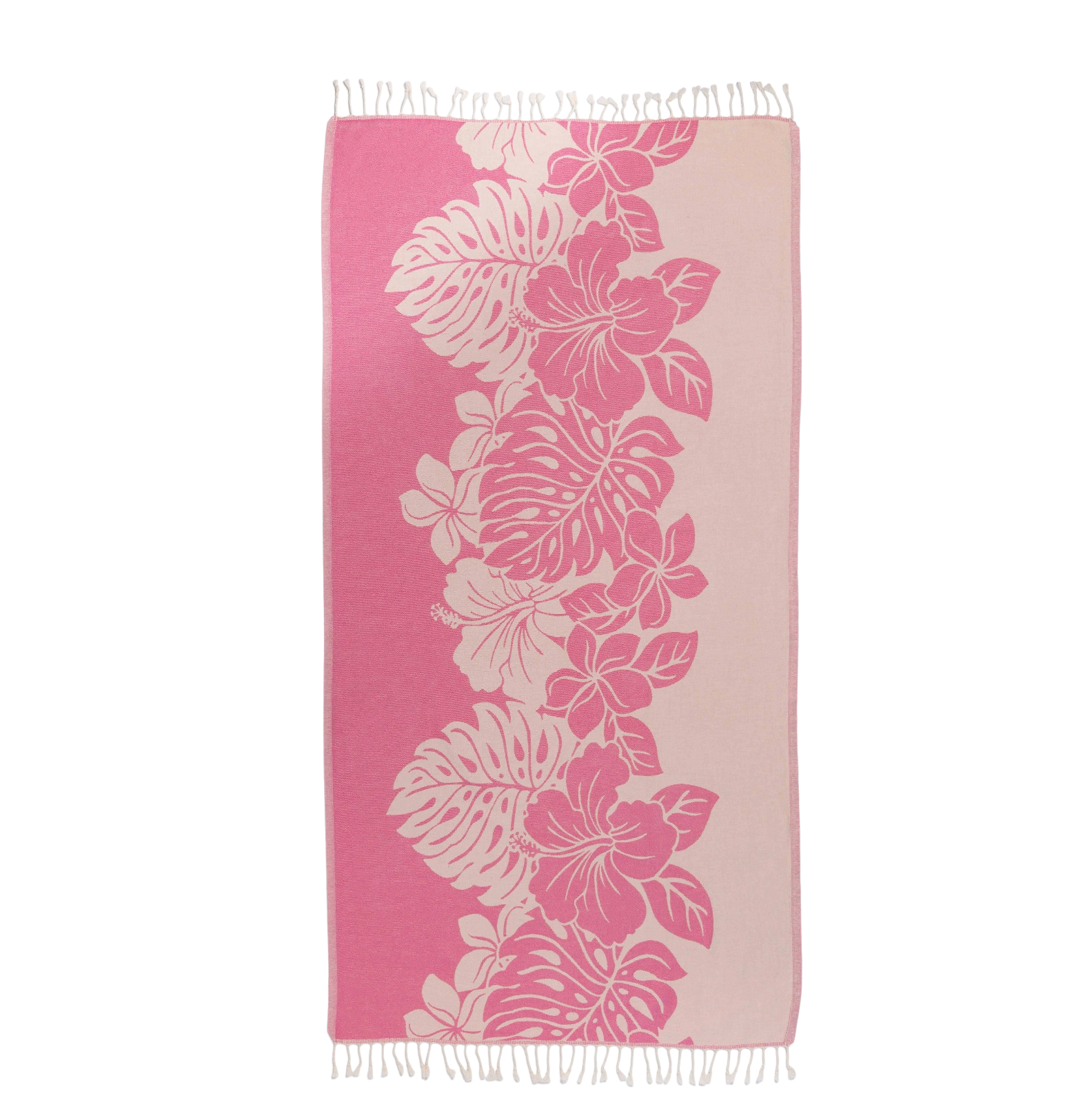 Pink Hibiscus Organic Turkish Towel - The Sandy Santa