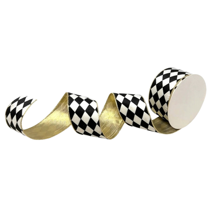 2.5" Harlequin Print Ribbon