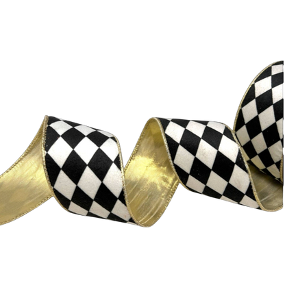 2.5" Harlequin Print Ribbon