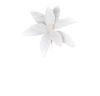 Jumbo Snowy Poinsettia - The Sandy Santa
