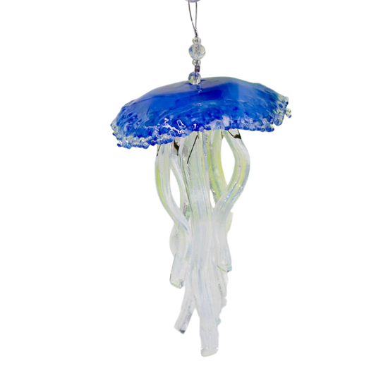 Jellyfish Ornament - Light Blue - The Sandy Santa