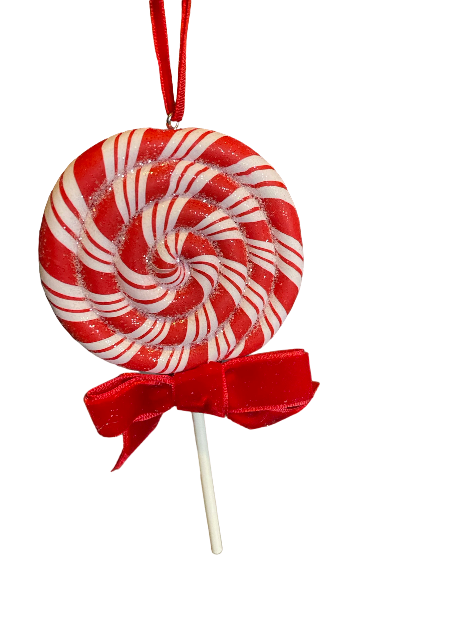 Peppermint Stripe Lollipop Ornament - The Sandy Santa