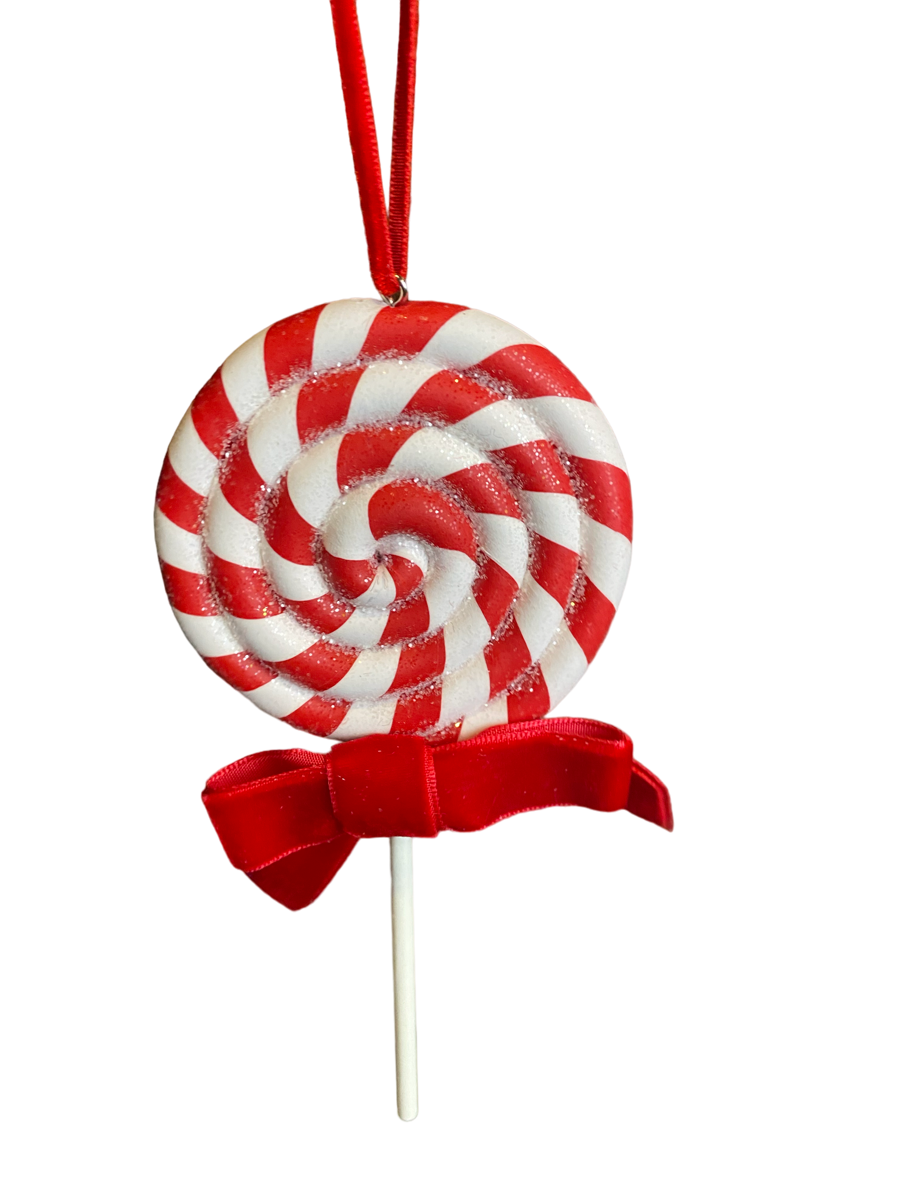 Peppermint Stripe Lollipop Ornament - The Sandy Santa