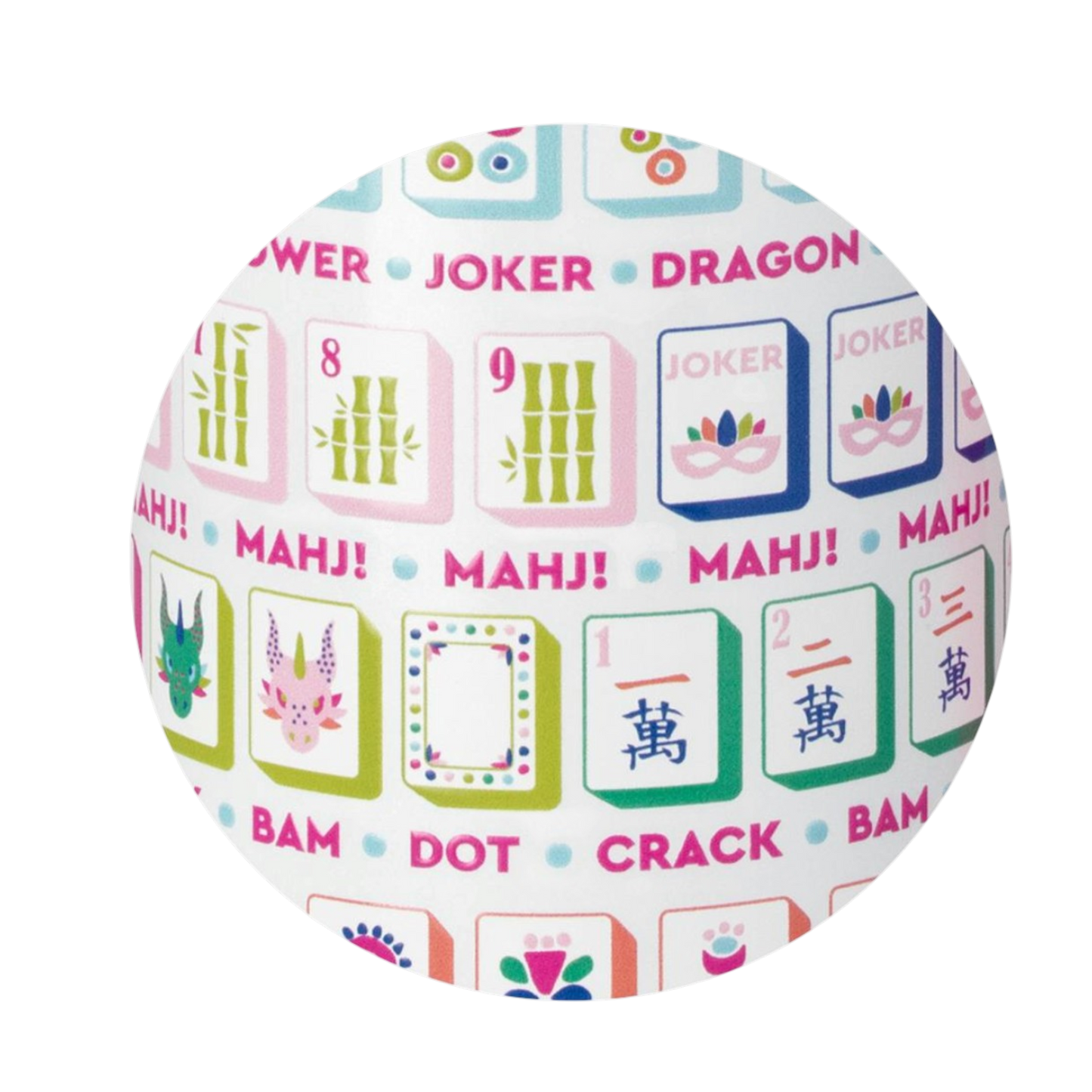 Mahjong Stemless Wine Cup 12oz