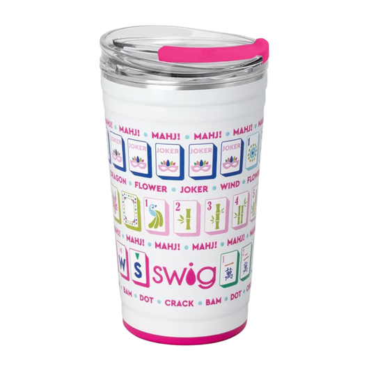Mahjong Party Cup 24oz - The Sandy Santa
