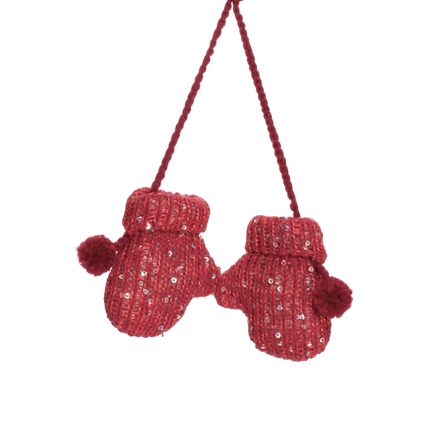 Red Hanging Glove Ornament - The Sandy Santa