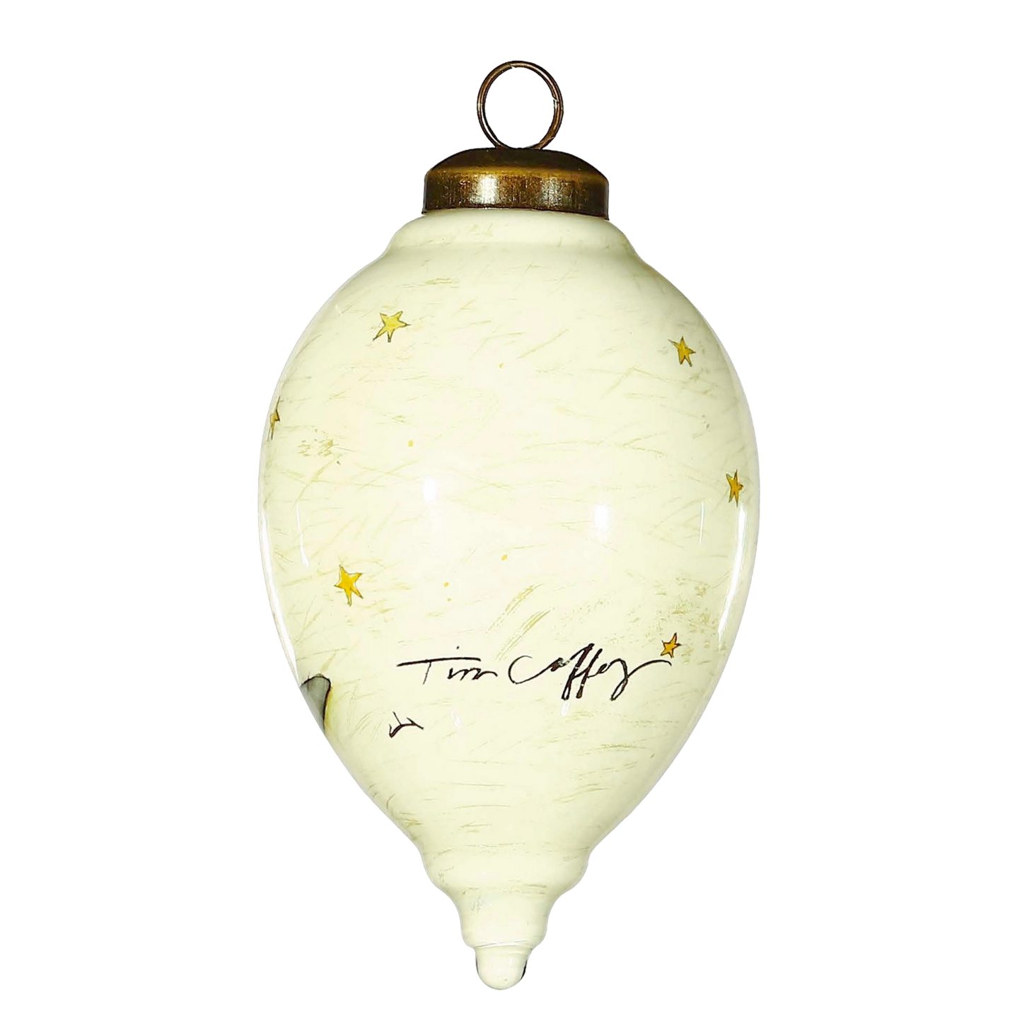 Holy Family Hand Painted Glass Hanging Ornament - The Sandy Santa