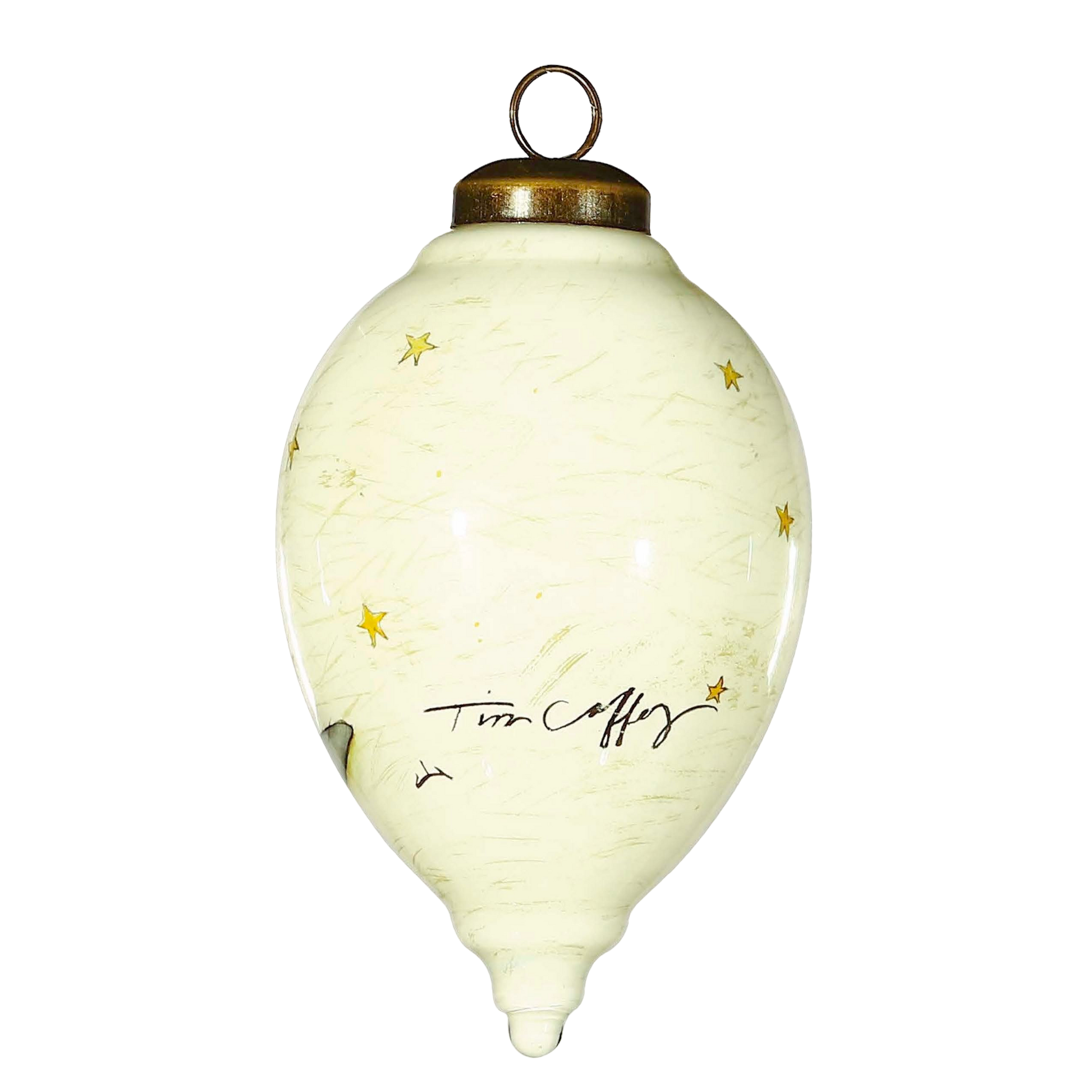 Holy Family Hand Painted Glass Hanging Ornament - The Sandy Santa