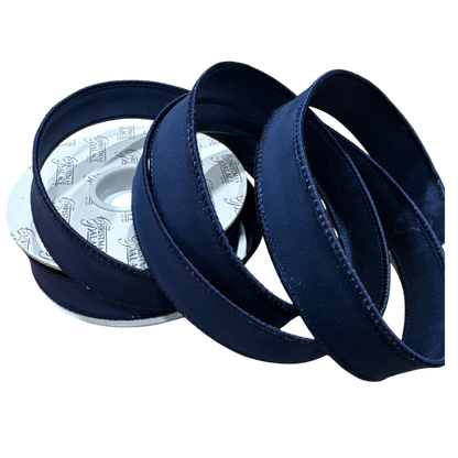 Navy Velvet Ribbon - The Sandy Santa