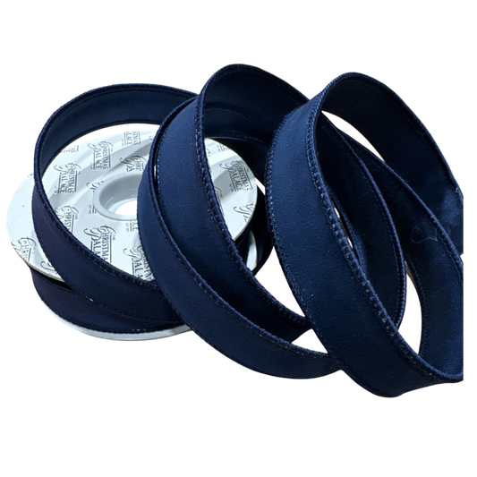 Navy Velvet Ribbon