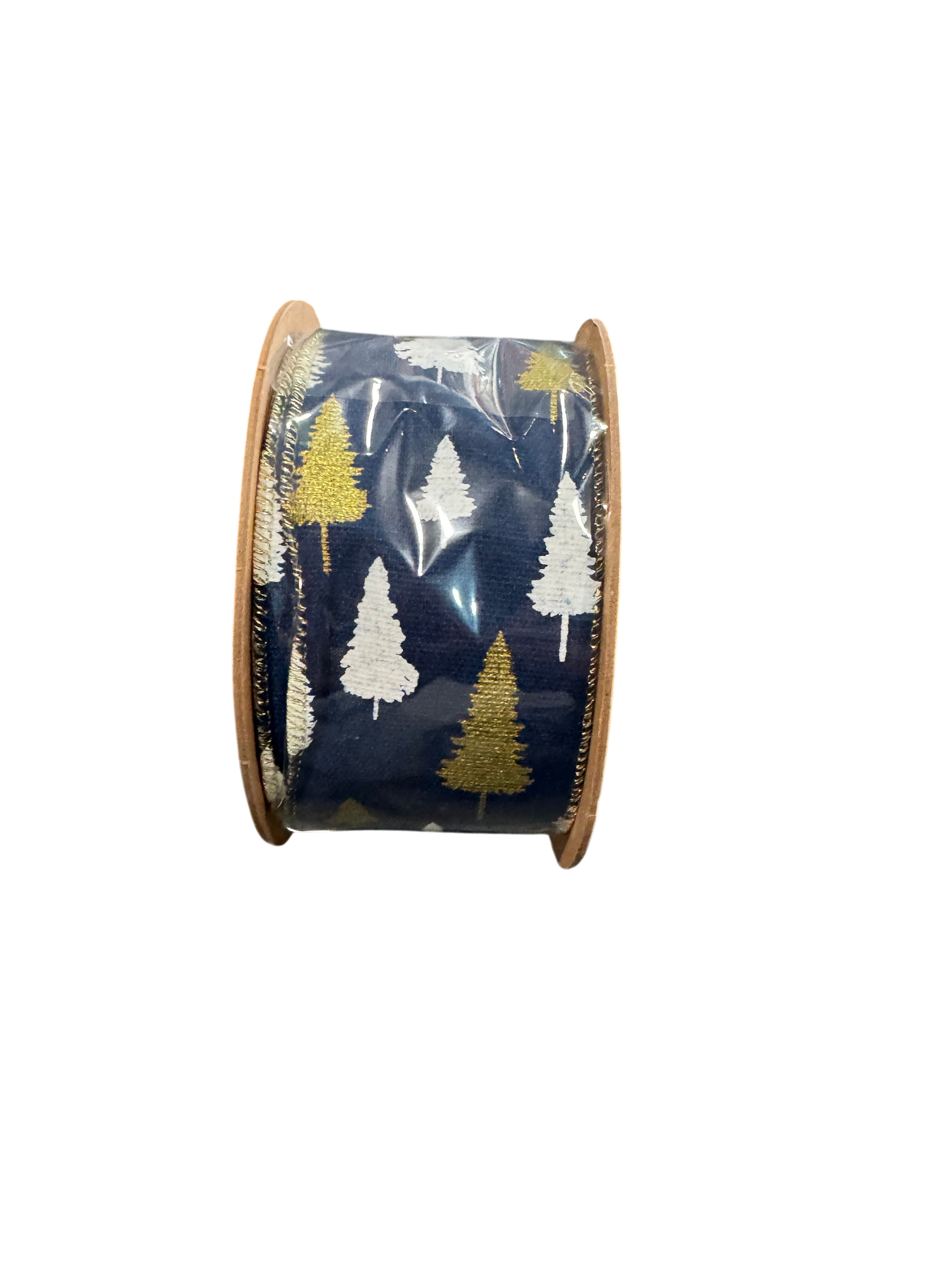 Navy Tree Ribbon - The Sandy Santa