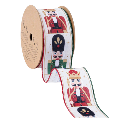 2 1/2" Nutcracker Wired Ribbon