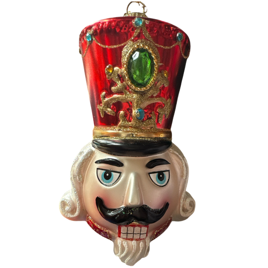 7.5" Nutcracker w/red hat - The Sandy Santa