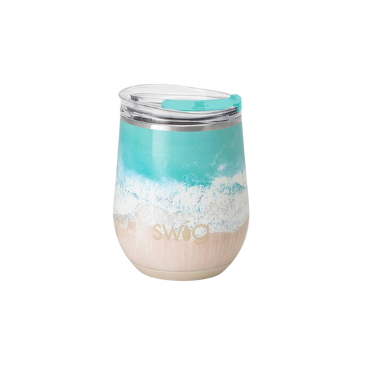 High Tide Stemless Wine Cup (12oz) - The Sandy Santa