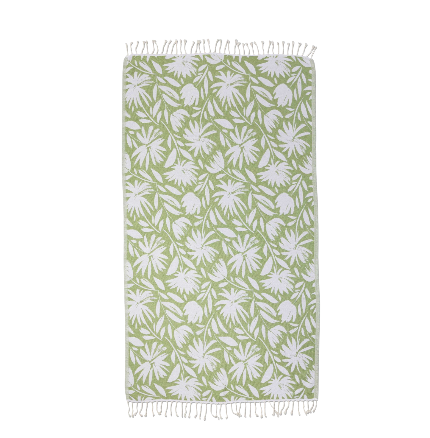 Olive Floral Turkish Beach Towel - The Sandy Santa