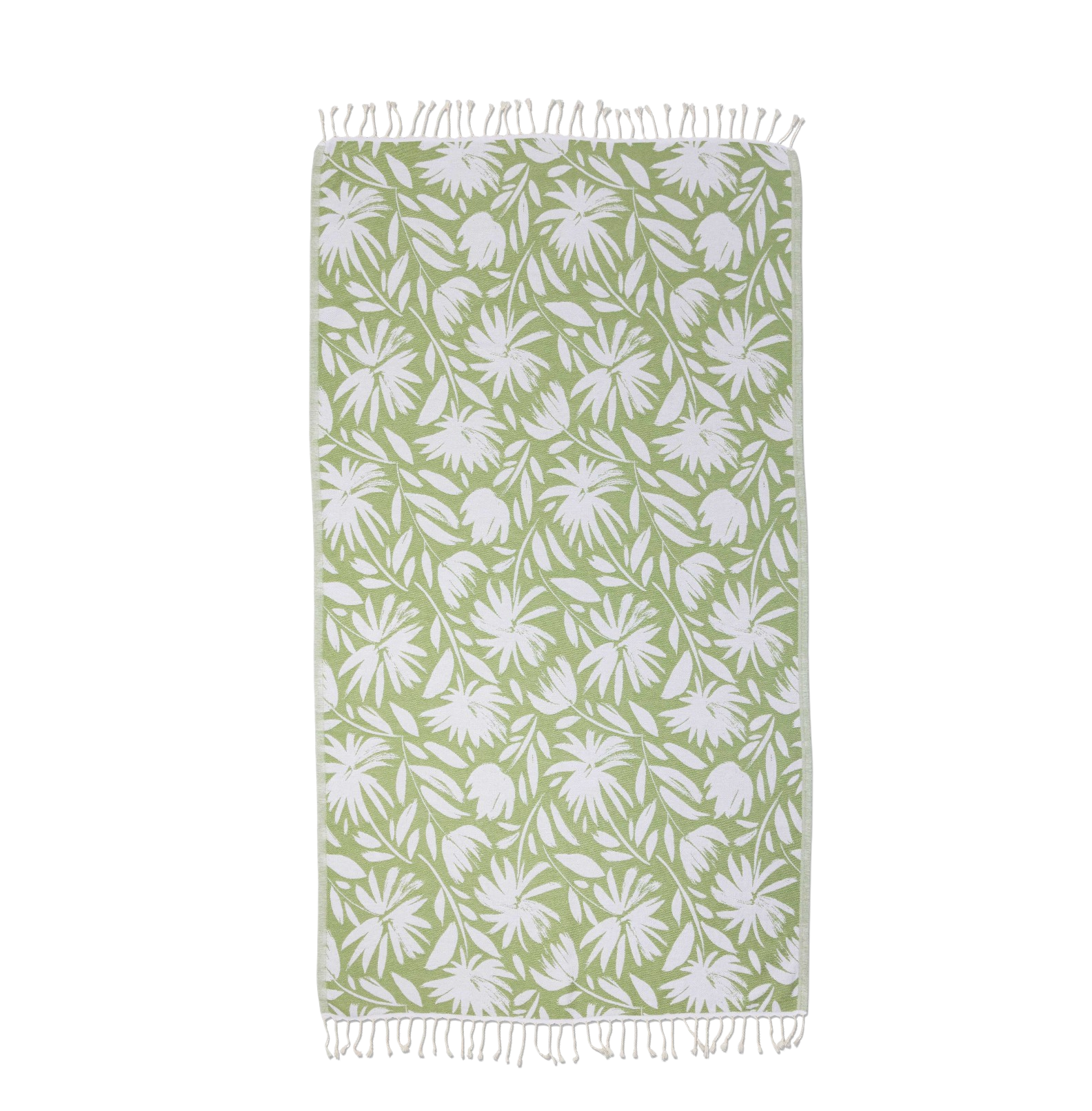 Olive Floral Turkish Beach Towel - The Sandy Santa