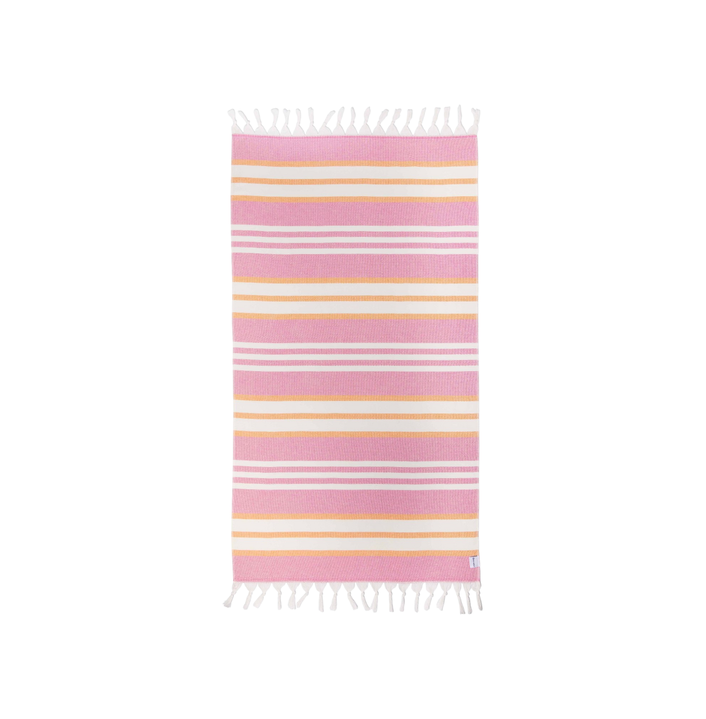 Pink & Orange Striped Turkish Towel - The Sandy Santa