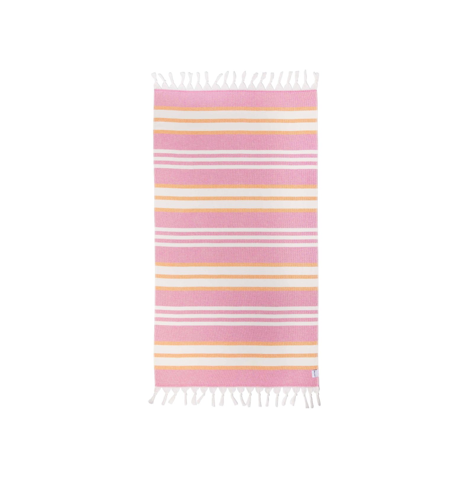 Pink & Orange Striped Turkish Towel - The Sandy Santa