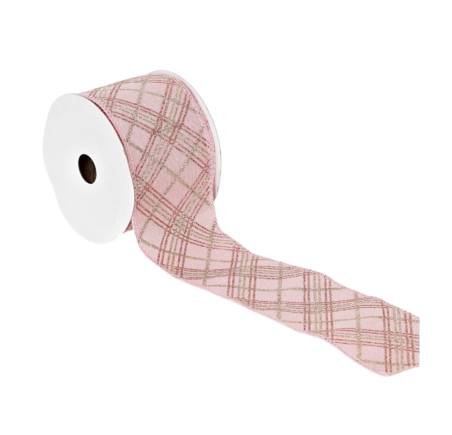 Wired Rose and Silver Checkers - The Sandy Santa