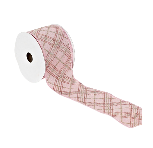 Wired Rose and Silver Checkers - The Sandy Santa