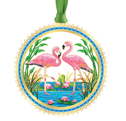 Pink Flamingo Scape - The Sandy Santa