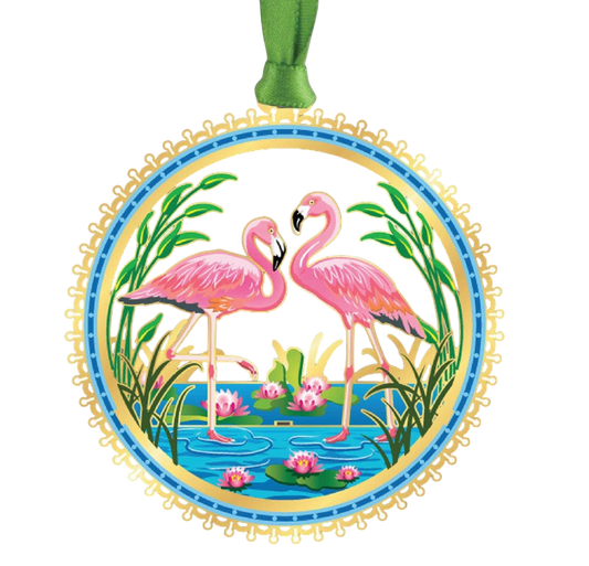 Pink Flamingo Scape - The Sandy Santa
