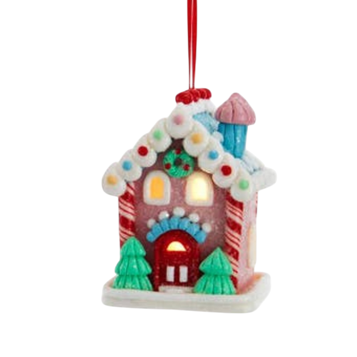 Light-Up Gingerbread House Ornaments