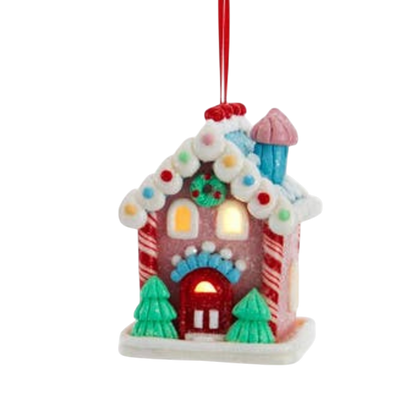 Light-Up Gingerbread House Ornaments