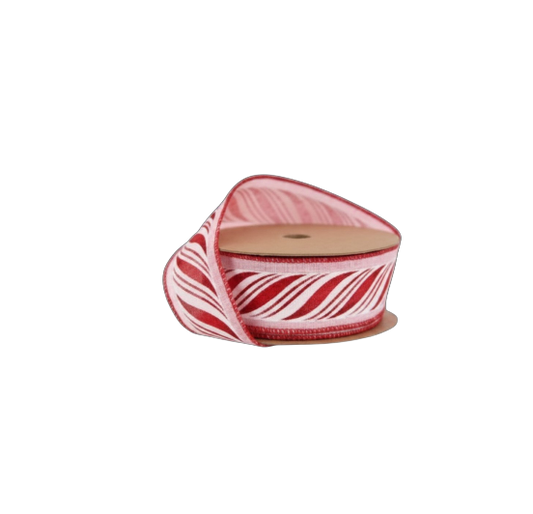 Pink and Red Peppermint Ribbon - The Sandy Santa