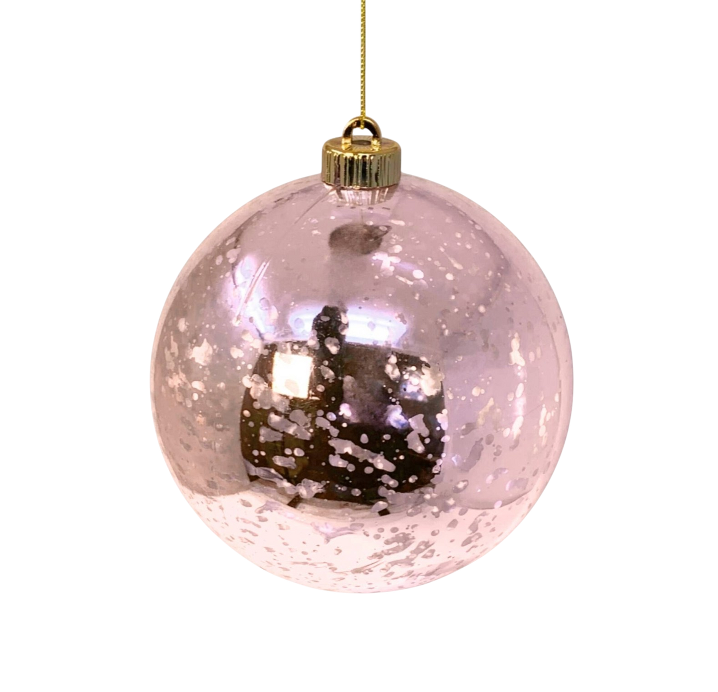 6" Pink Mercury Shiny Ball Ornament - The Sandy Santa