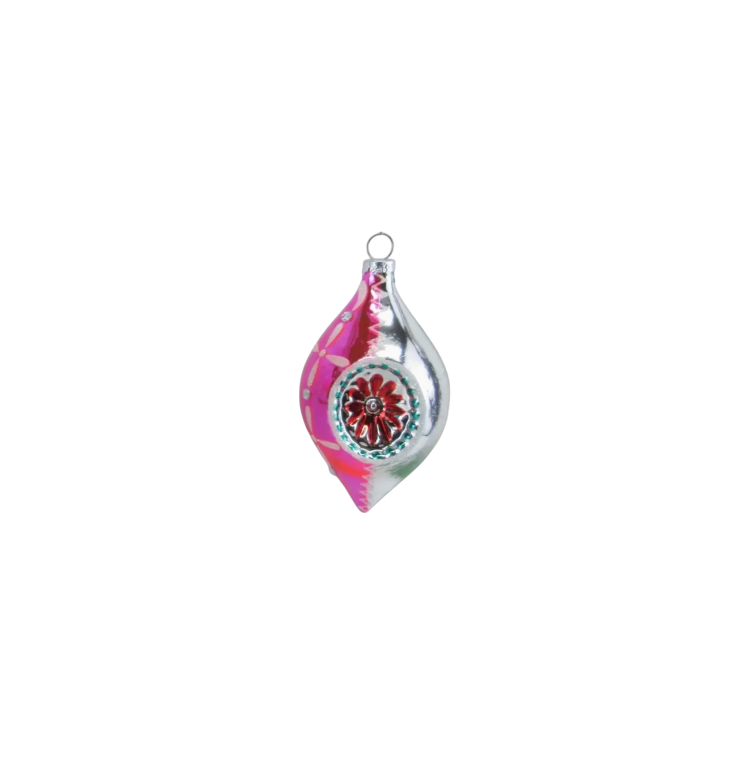 Pink/Silver Vintage Orn - The Sandy Santa