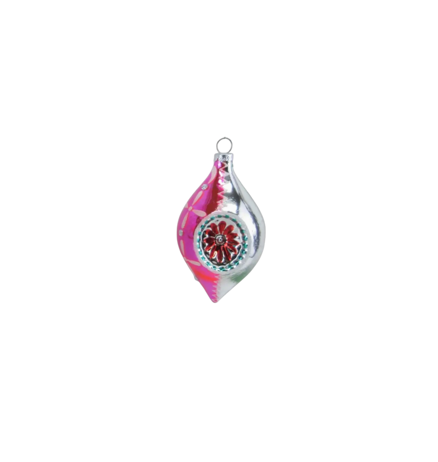 Pink/Silver Vintage Orn - The Sandy Santa