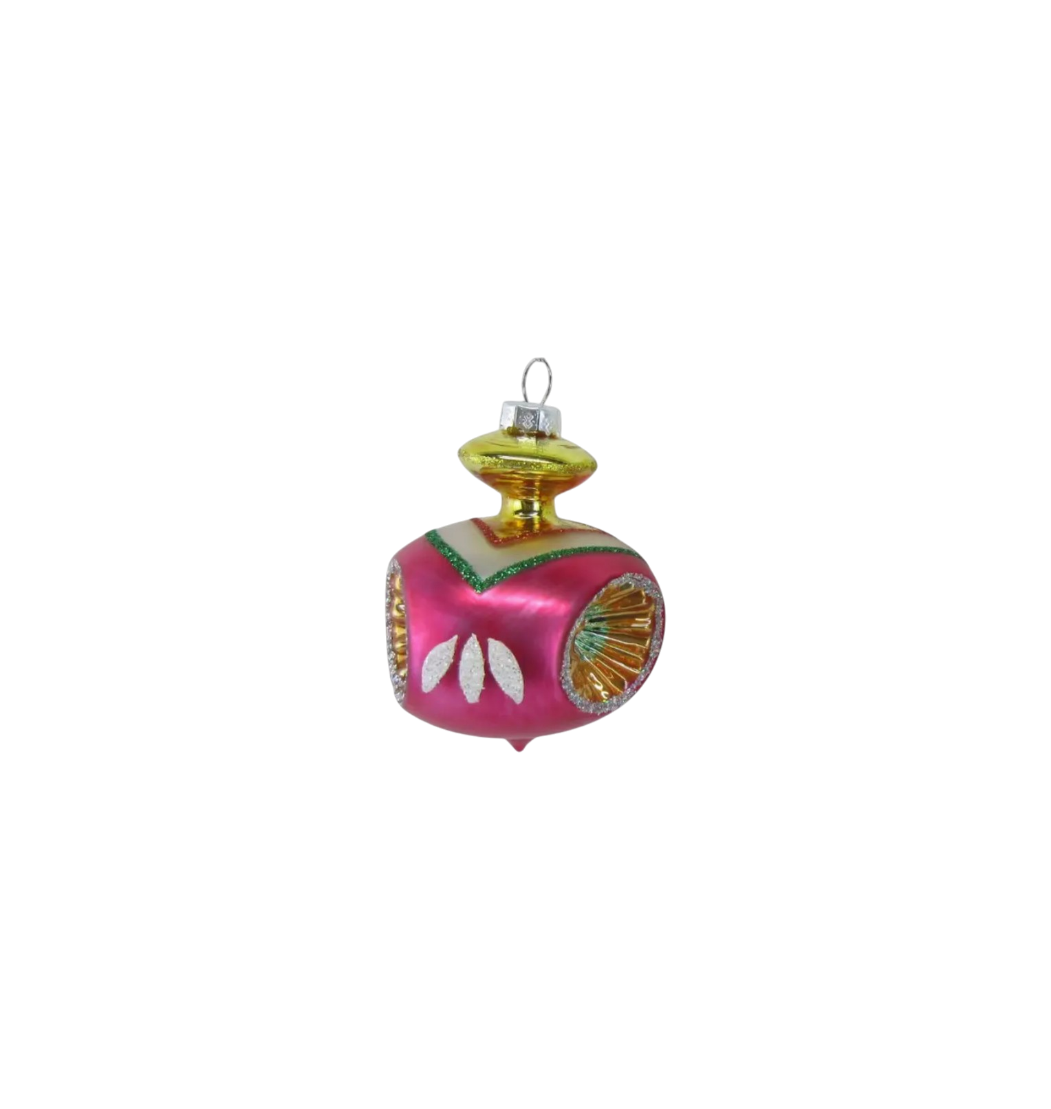 Pink Vintage SpinTop Orn - The Sandy Santa