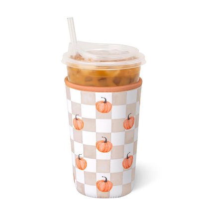 Pumpkin Check Iced Cup Coolie (Medium)