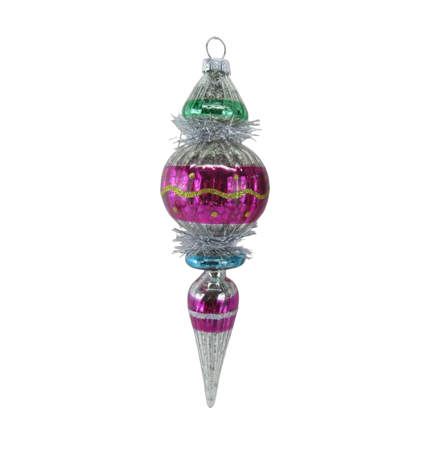 Purple Vintage Sphere Orn - The Sandy Santa