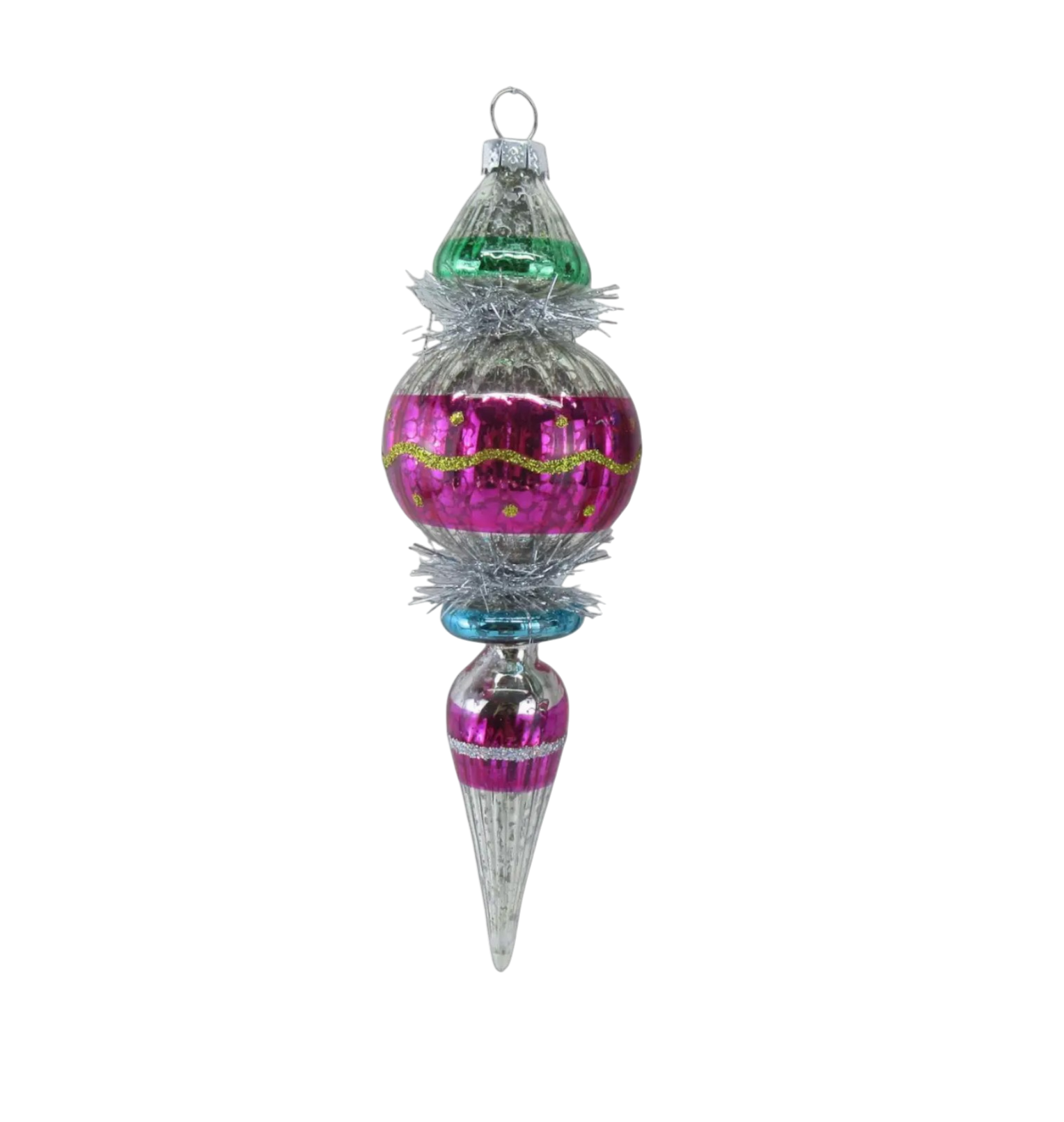 Purple Vintage Sphere Orn - The Sandy Santa