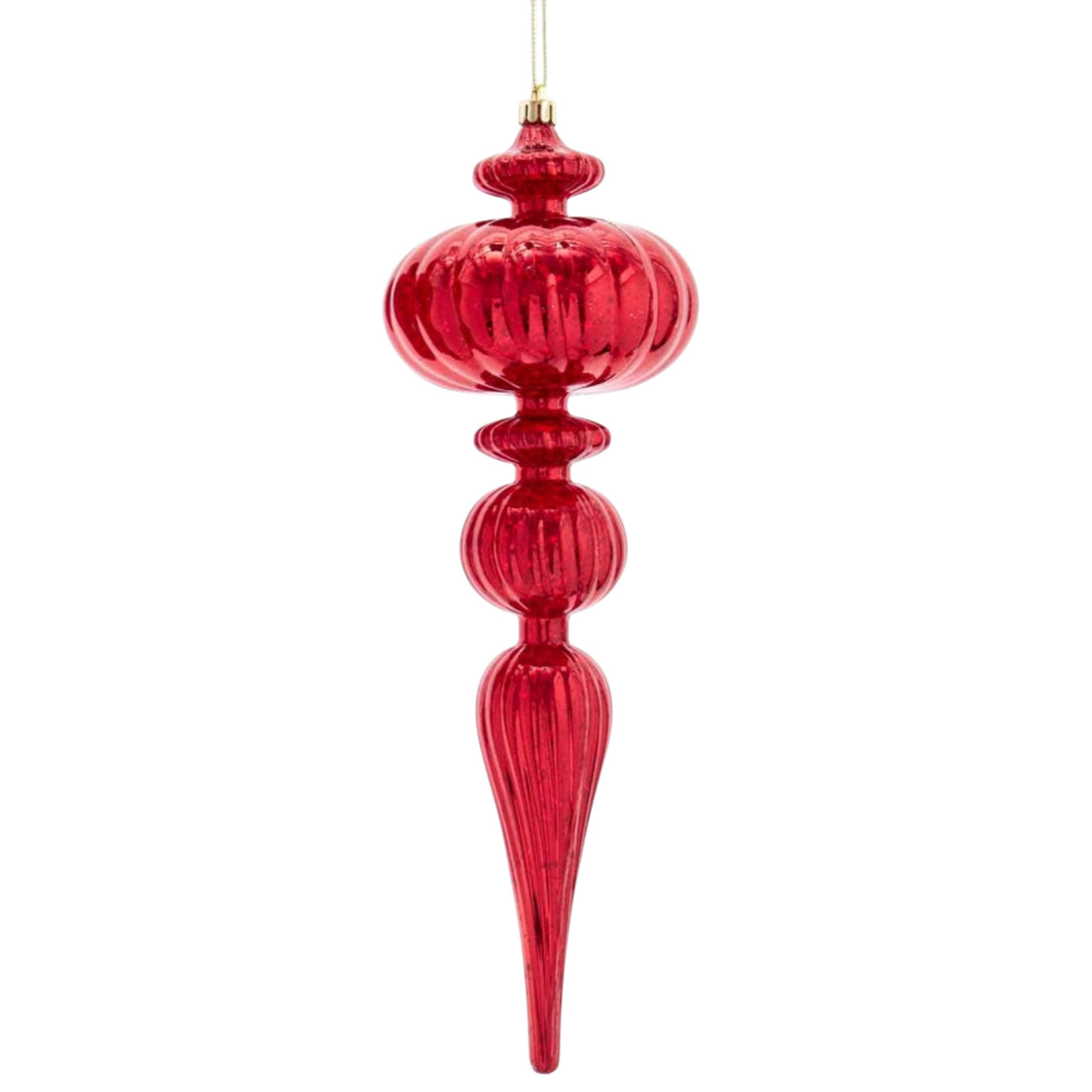 12" Red Finial