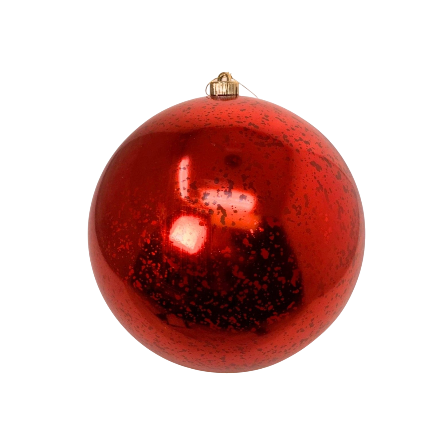 4" Red Mercury Shiny Ball Ornament - The Sandy Santa