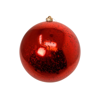 4" Red Mercury Shiny Ball Ornament - The Sandy Santa