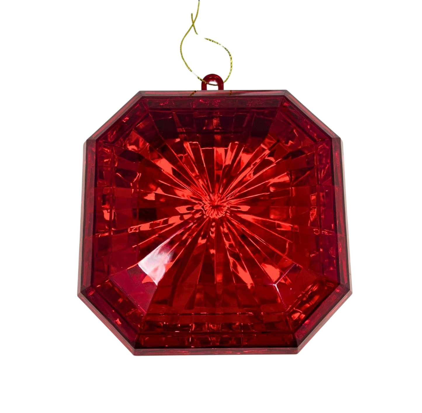 Red Square Diamond Ornament - The Sandy Santa