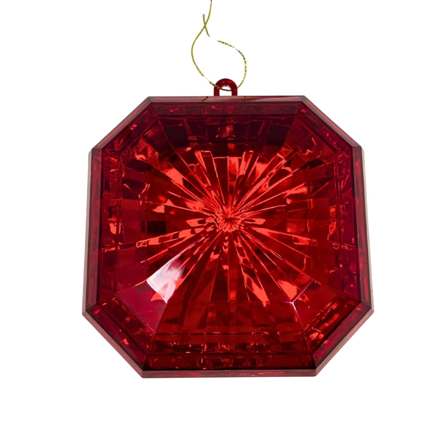 Red Square Diamond Ornament - The Sandy Santa