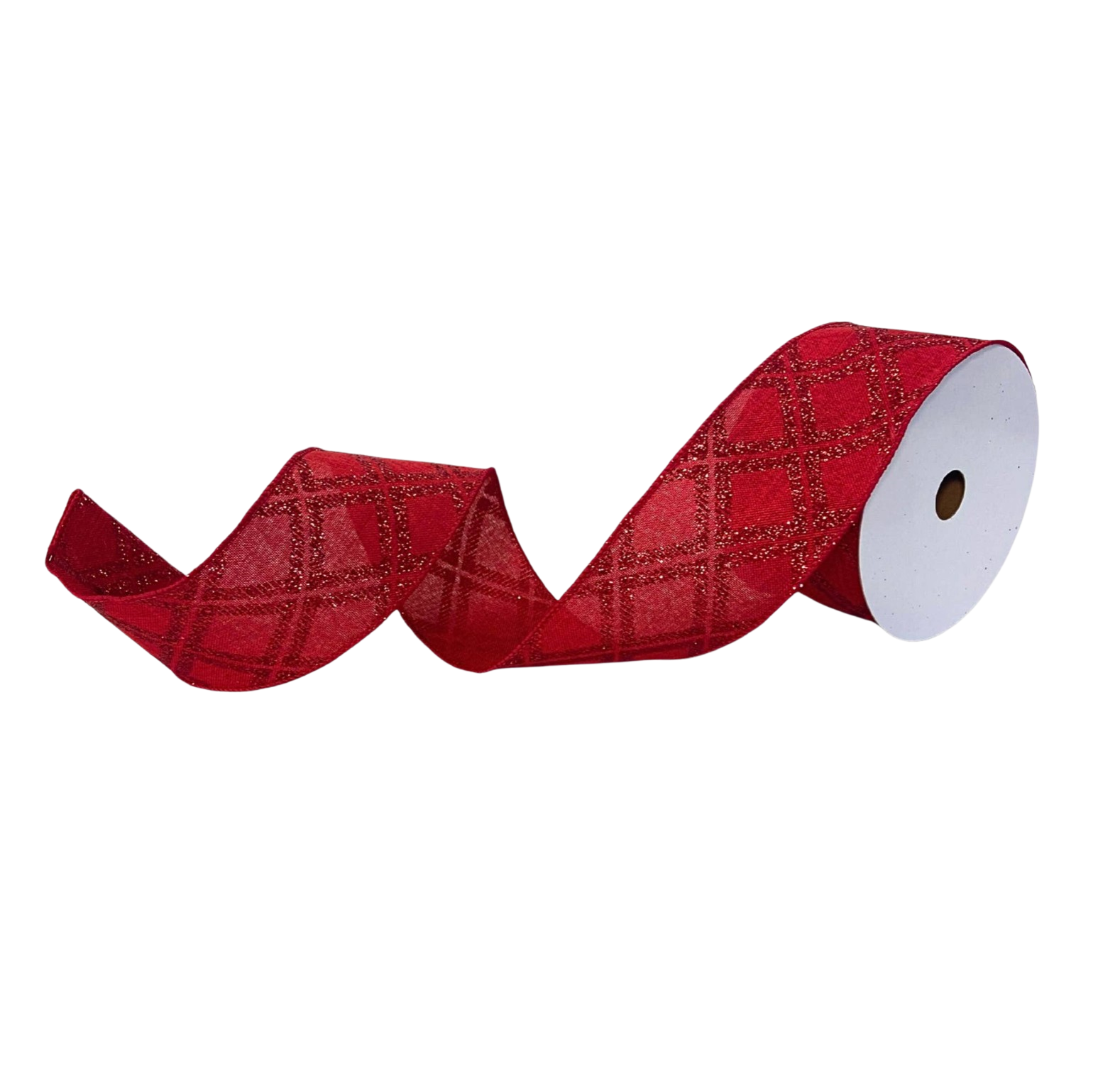 Glitz Dynamic Diamond Faux Linen Ribbon - The Sandy Santa