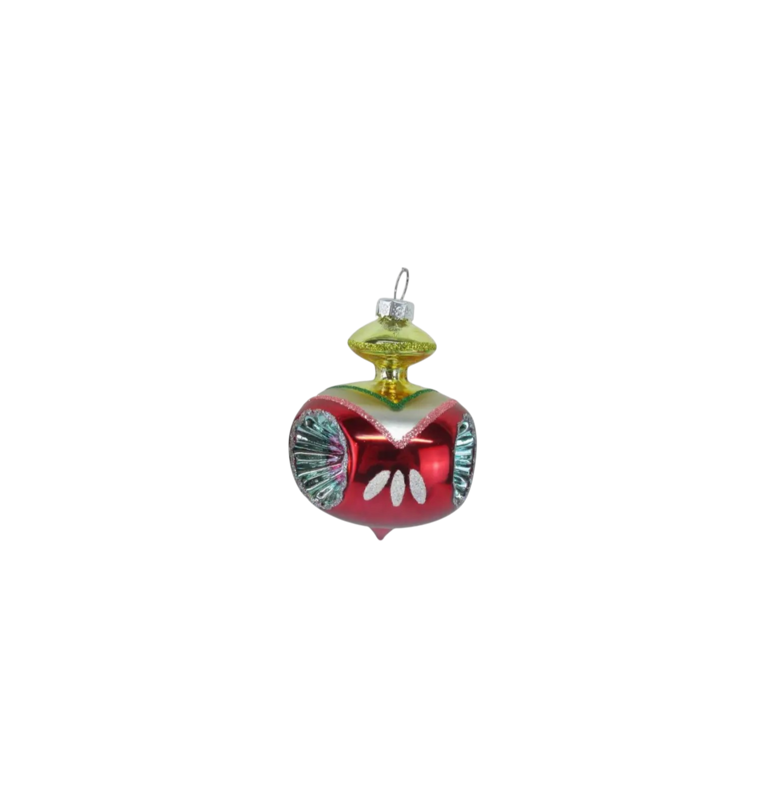 Red Vintage SpinTop Orn - The Sandy Santa
