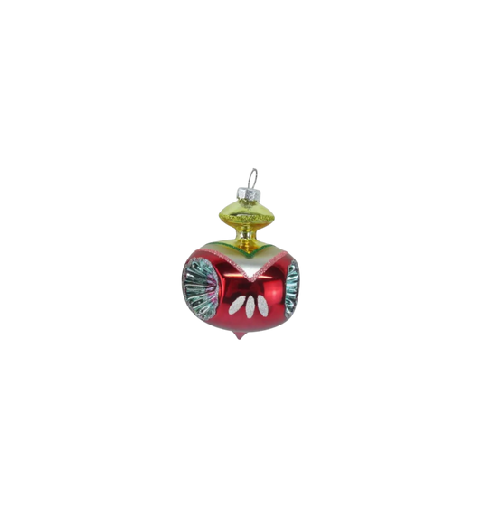 Red Vintage SpinTop Orn - The Sandy Santa