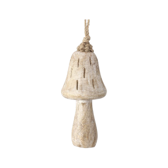 Mango Wood Mushroom Ornament - The Sandy Santa
