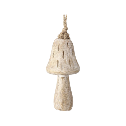 Mango Wood Mushroom Ornament - The Sandy Santa